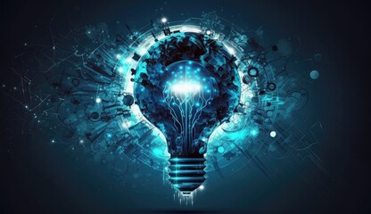 Glowing Light Bulb of Knowledge - Generative AI