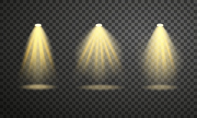 Vector light effects. Soft abstract electic rays.