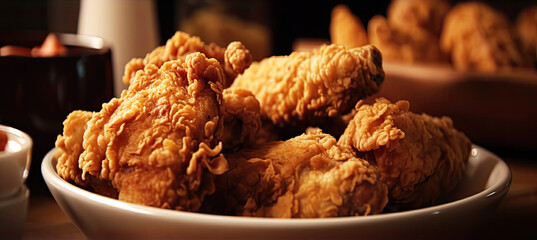 Fried Chicken Illustration, Generative AI