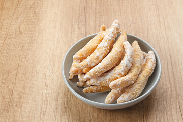 Widaran Manis, Indonesian traditional snack made from flour, egg, and sugar
