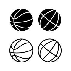Obraz premium Basketball icon vector illustration. Basketball ball sign and symbol