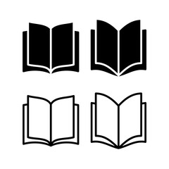 Book icon vector illustration. open book sign and symbol. ebook icon
