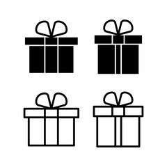 Gift icon vector illustration. gift sign and symbol. birthday gift