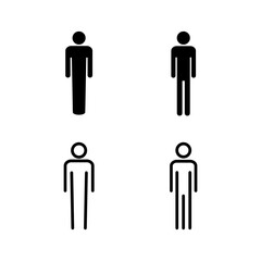 Man icon vector illustration. male sign and symbol. human symbol