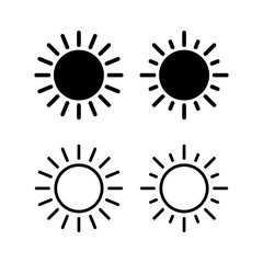 Sun icon vector illustration. Brightness sign and symbol.