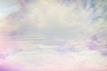 Plakat watercolor gradient pastel background clouds abstract, wallpaper heaven