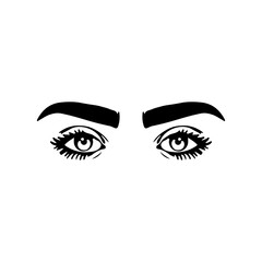 vector illustration of beautiful woman's eyes