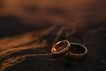 Love concept. Wedding rings. Photo. Sensual. 