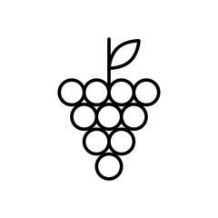 Grape vector icon, fruit symbol. vector illustration for web site or mobile app.eps
