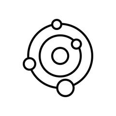 Orbit vector icon, flat vector illustration for web site or mobile app.eps