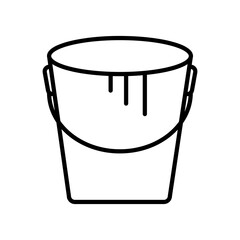 Paint bucket vector icon, flat vector illustration for web site or mobile app.eps