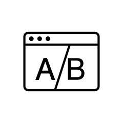 AB testing vector icon flat illustration..eps