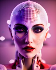 Artificial Intelligence digital concept of human and AI