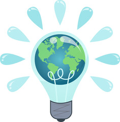 Earth Day and Hour conservation green energy transparent illustration graphic icon