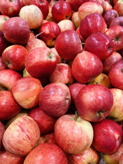 A variety of delicious pink apples available at the farmer's market
