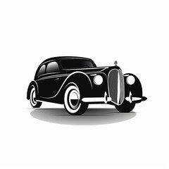 Classic Car Logo Illustration, Generative AI