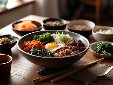 Korean Table Setting - Bibimbap