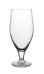 Elegant clean empty cocktail glass isolated on white
