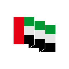 United Arab Emirates flags icon set, United Arab Emirates independence day icon set vector sign symbol