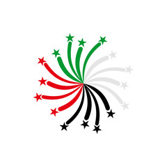 Fototapeta na wymiar United Arab Emirates flags icon set, United Arab Emirates independence day icon set vector sign symbol
