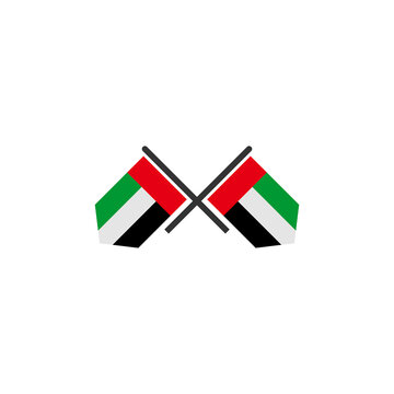 United Arab Emirates flags icon set, United Arab Emirates independence day icon set vector sign symbol