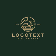scooter luxury logo design template
