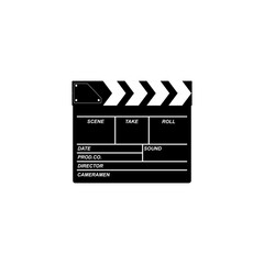 Fototapeta na wymiar Clapper Board for Cinematography Concept, Movie or Film. Vector Illustration