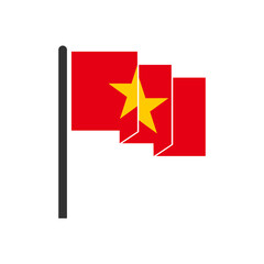 Vietnam flags icon set, Vietnam independence day icon set vector sign symbol