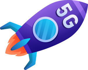 Mobile wireless 5th generation technology icon element illustration. 5G wireless network technology concept