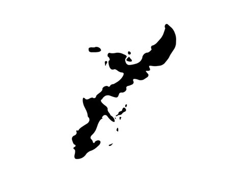 沖縄県 地図 ベクターイラスト