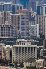 Fototapeta na wymiar Hawaii Honolulu cityscape overview scenic point lookout.