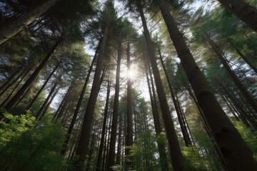 Obraz premium Tall Forest made with generative ai