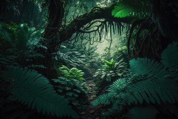 Tropical Forest made with generative ai
