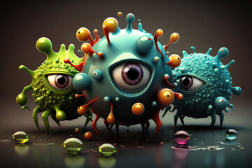 Germ Monsters made with generative ai