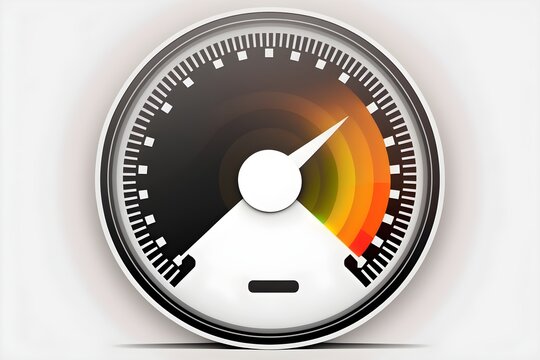 Wallpaper Illustration and background of speed icon, speedometer. Front View. Concept of business, result, indicator. Generative AI.