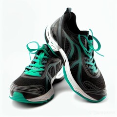 Tosca black sport shoes on isolated white background. Generative AI.