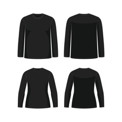 set of black and white long sleeve  t shirts