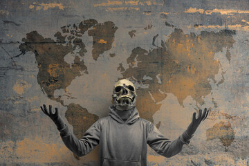 Man wearing a mask standing