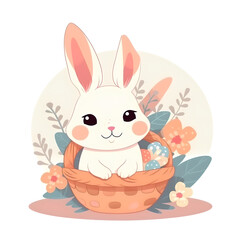 easter bunny in basket