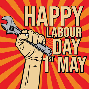 International workers day Mayday happy labour day crowd worker icon worker vector image