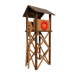 Naklejka premium lifeguard tower