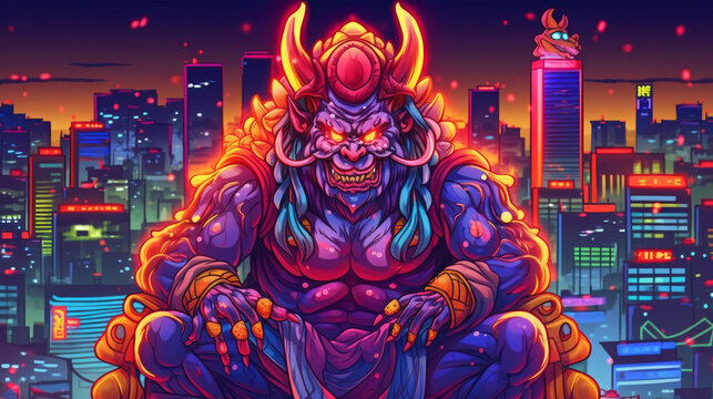 Oni in the City: A Digital Artistic Expression of Supernatural Encounters