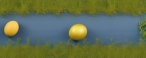 easter eggs in grass