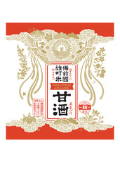 Chinese phoenix in japan_鳳凰_素材：ベクターイラスト_グラフィック_甘酒ラベル_デザイン