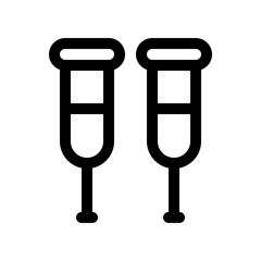Editable crutches vector icon. Part of a big icon set family. Perfect for web and app interfaces, presentations, infographics, etc