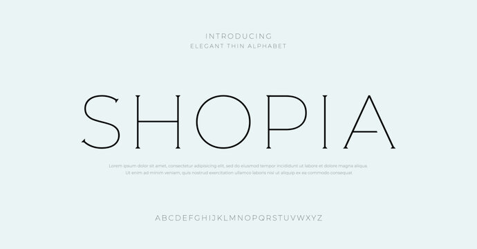 Elegant thin alphabet font. Luxury classic lettering typography decorative concept for wedding invitations, letters, signs, fashion and many more.