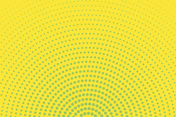 Yellow background with green round halftone background