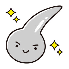 白髪の一本毛のキャラクター