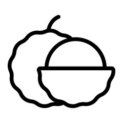 Lychee line icon