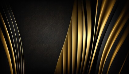 black and gold gradiant wallpaper background, smooth texture, luxury, Made by AI,Artificial intelligence